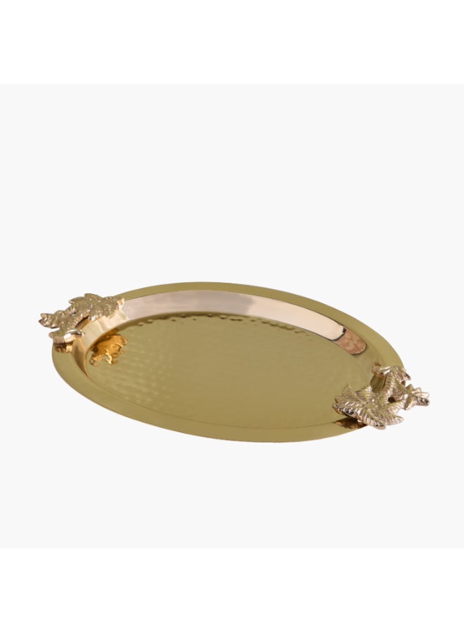 Home Box Sands & Palms Sahra Metal Oval Decorative Tray - 40x28.5x3 cm - Image 5